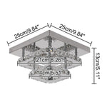 Crystal LED Flush Mount Ceiling Light for Kitchen Hallway - Modern Chandelier Fixture