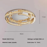 Crystal LED Chandelier Pendant Light Modern Luxury Foyer Ceiling Lamp