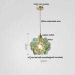 Glass Flower LED Pendant Light Fixture for Modern Luxury Home Decor
