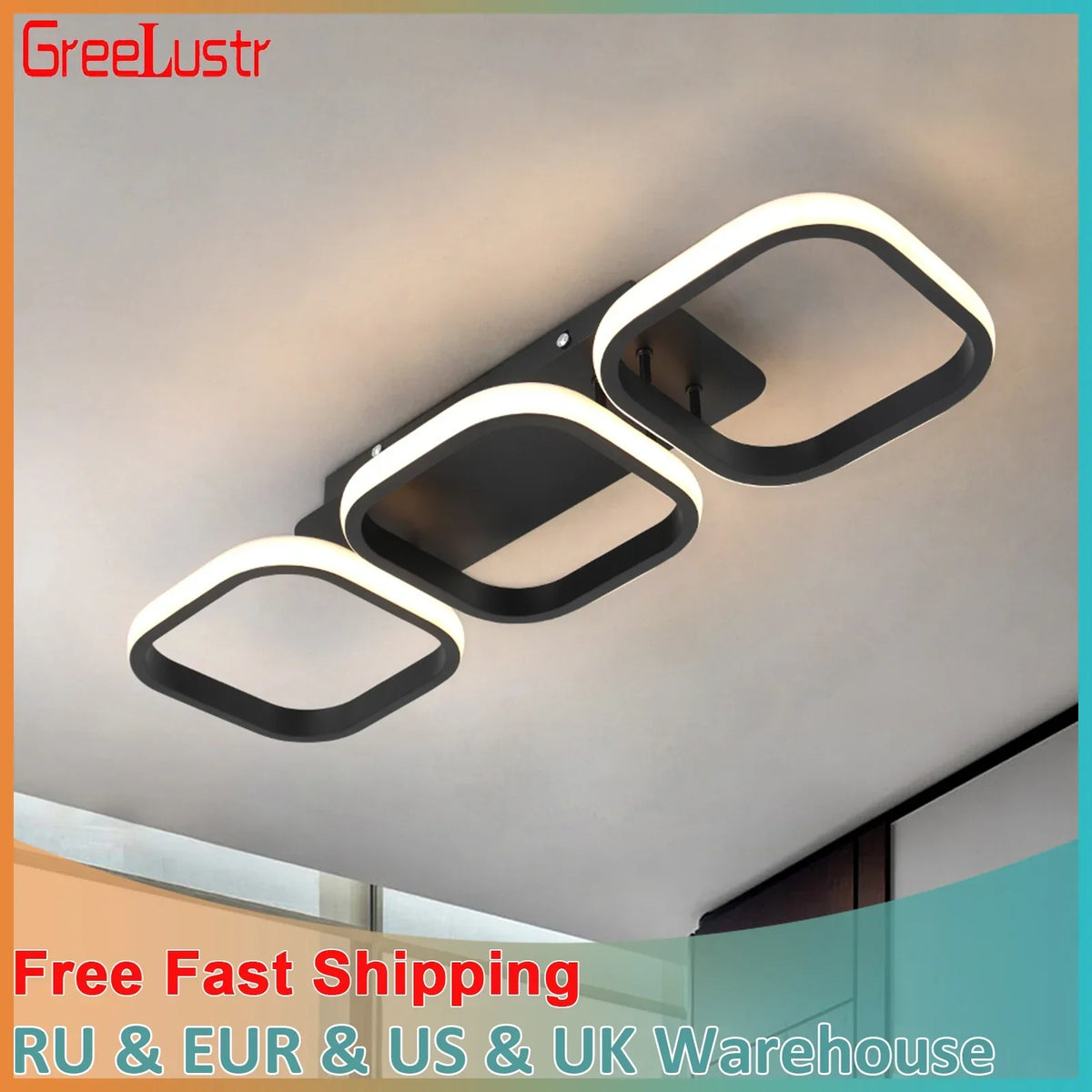 Acrylic LED Ceiling Lamp: Modern Nordic Chandelier for Living Dining Room & Aisle