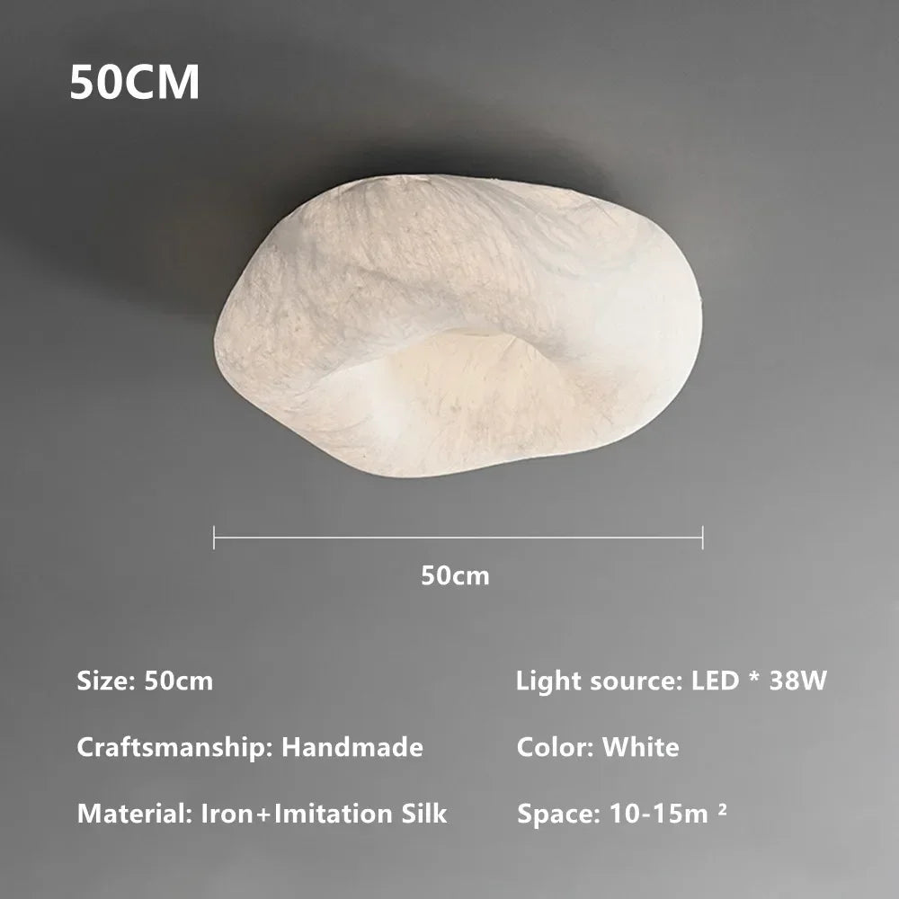 Silk Ceiling Lamp Dimmable Downlight for Bedroom Living Room