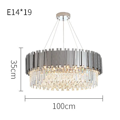 Chrome Silver Gold Black Suspension Luminaire Pendant Lamp for Foyer