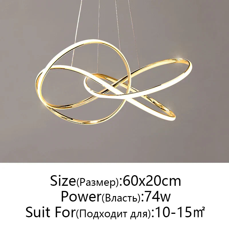 Modern Dimmable LED Chandelier Pendant Light for Home Decor