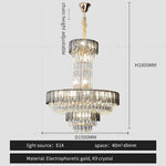 Crystal Chandelier: Postmodern Multi-layer Luxury for Living Room, Hotel Lobby, and Villa