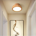 Circular Wood Ceiling Lamp LED Lighting for Living Room, Bedroom, Hallway, and Bathroom