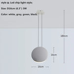 Nordic Bar Modern LED Pendant Light Resin Lustre Dining Room Hanging Lamp