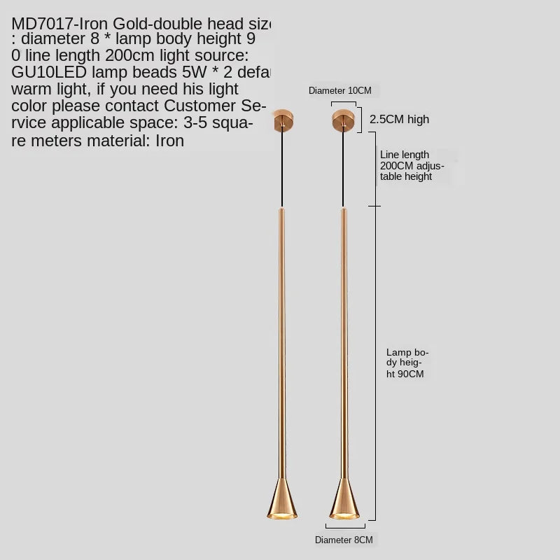 Nordic Minimalist Horn Pendant Light for Living Room and Bedroom