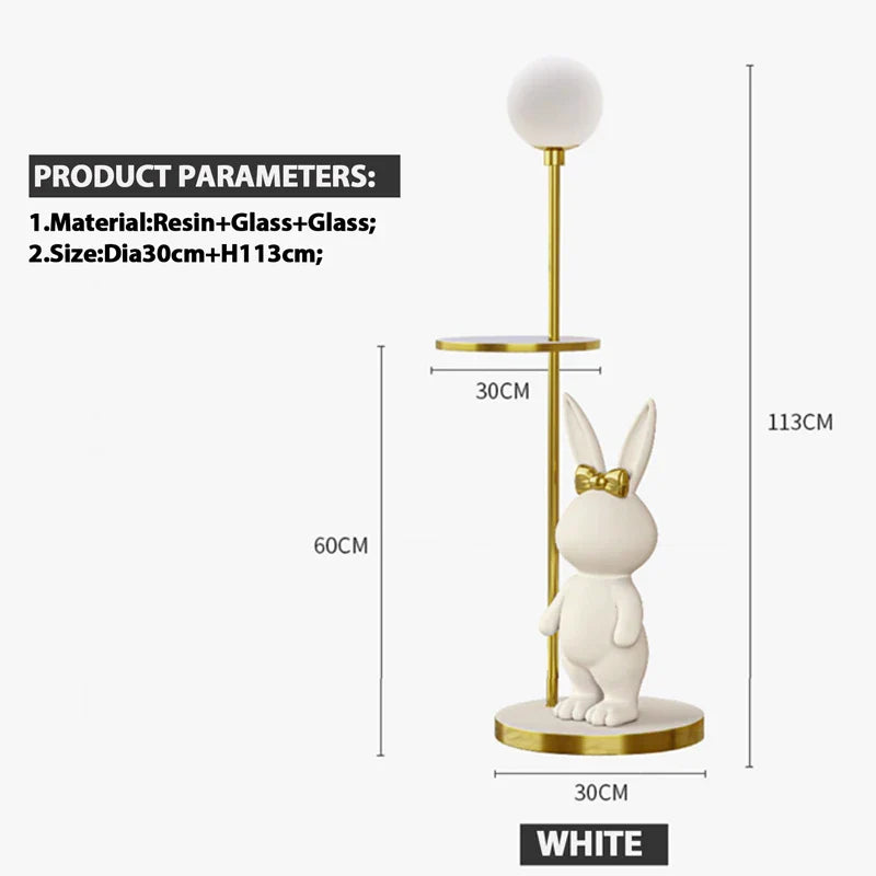 Rabbit LED Floor Lamp for Kids Room Nordic Modern Style