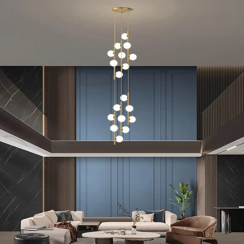 Nordic Home Decoration Stair Chandelier Living Room Dining Pendant Lights Ceiling Light Indoor Lighting
