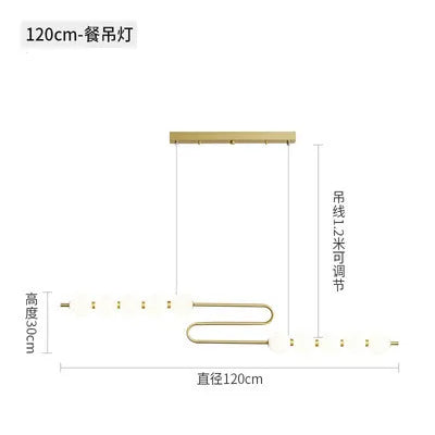 Gold Acrylic LED Ceiling Chandelier for Living Room Bedroom Pendant Lighting