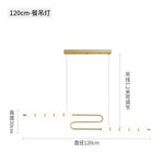 Gold Acrylic LED Ceiling Chandelier for Living Room Bedroom Pendant Lighting