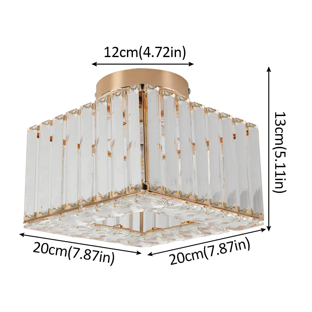 Crystal LED Pendant Light for Kitchen Dining Living Room