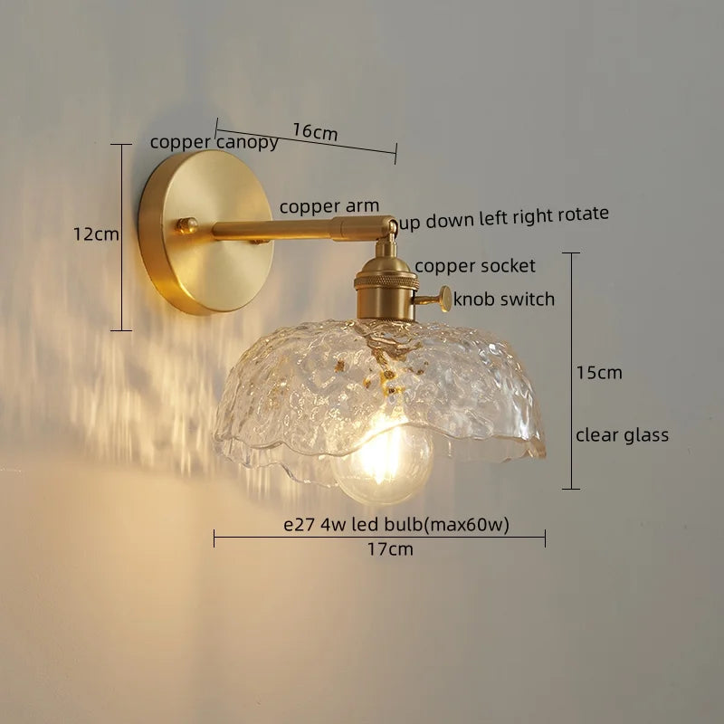 Green Glass LED Wall Lamps - Modern Home Decor Applique Murale