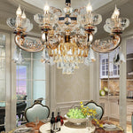 Crystal Candle Chandelier for Home Living Room Dining Bedroom