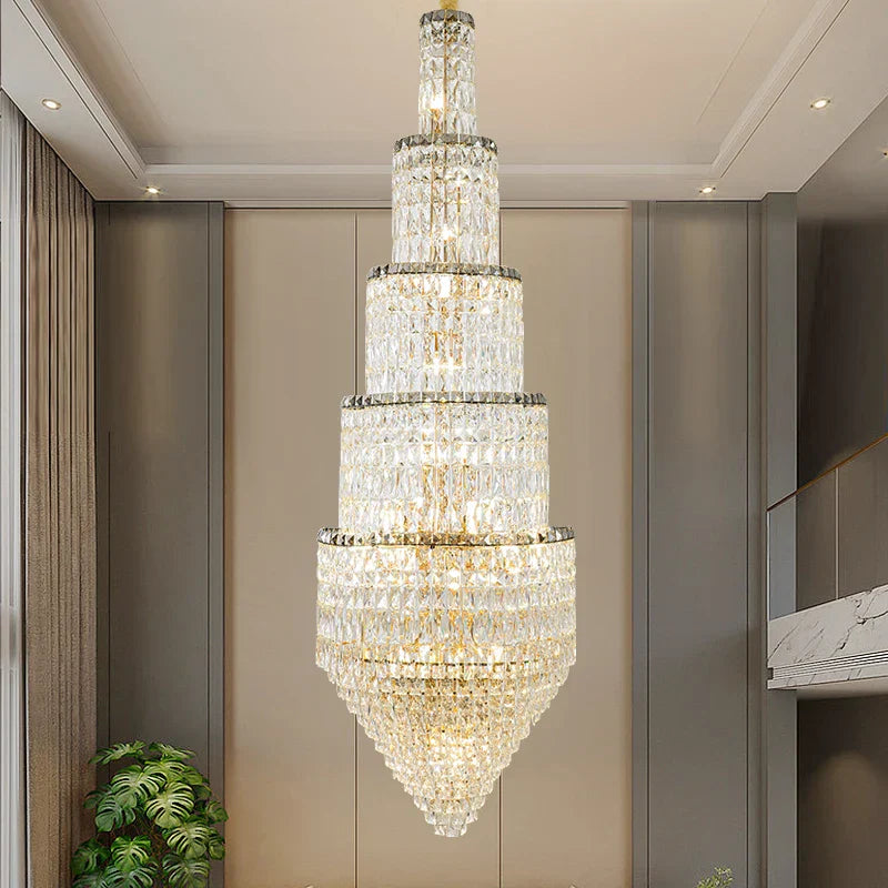 Crystal Loft Chandelier for Elegant Living Spaces