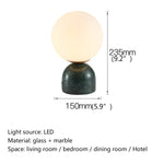 Marble Table Lamp: Modern Nordic Glass Light for Living Room, Bedroom, Study