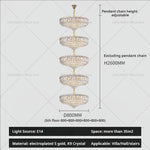 Crystal Duplex Chandelier: New Light Luxury Post-Modern Hall Lighting for High Living Room
