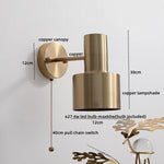 LED Wall Lamp with Pull Chain Switch for Modern Home Decor