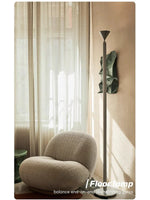 Minimalist Black Floor Lamp Stand Light Silver Simple Design