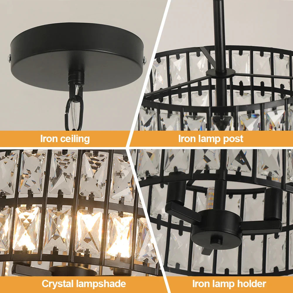 Crystal Chandelier LED Pendant Light for Modern Home Decor