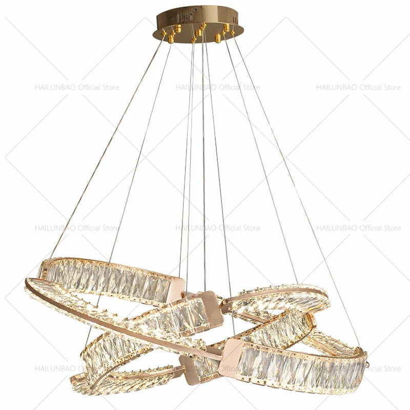Light Luxury Crystal Chandelier for Elegant Living & Dining Atmosphere