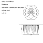 Tassel LED Pendant Light Tassel Lustre Silver Steel Foyer Fixture