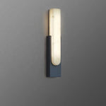 Nordic Marble LED Bedside Sconces | Modern Grey Metal Wall Light