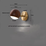 LED Wood Base Wall Sconce Modern Art Light Fixture for Living Room & Bathroom