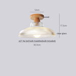 Wood Glass LED Ceiling Lamp Modern Kitchen Living Room Light Fixture