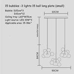 Glass Bubble Chandelier Customized Pendant Light for Living Room Atmosphere