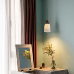 Nordic White Ceramic LED Pendant Light for Modern Living Spaces