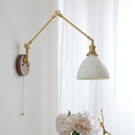 LED Wall Light Walnut Copper Modern Style Hallway Bedroom Living Room