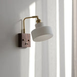 Rotatable LED Wall Sconce Glass Walnut Stair Light