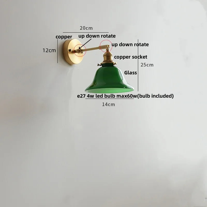 Clear Glass LED Wall Sconce Rotate Up Down, Perfect for Dining Room, Bathroom