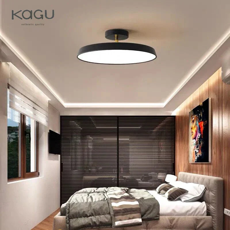 Nordic Minimalist LED Ceiling Lamp, Dimmable Modern Chandelier for Bedroom & Kitchen