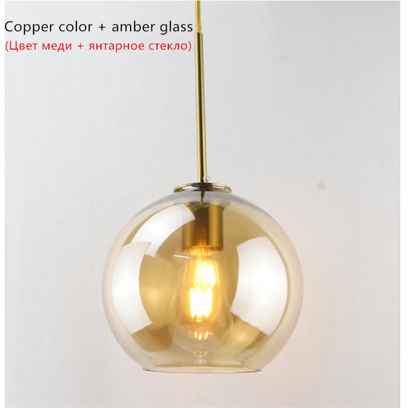Glass Ball LED Pendant Lights for Chic Home Decor and Lighting