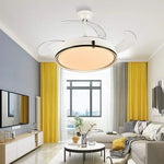 Remote Control LED Ceiling Fan with Retractable Blades for Living Room