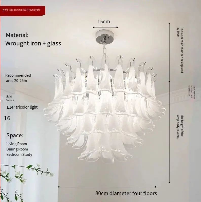 Elegant Crystal Chandelier for Duplex Apartment & Villa Staircase