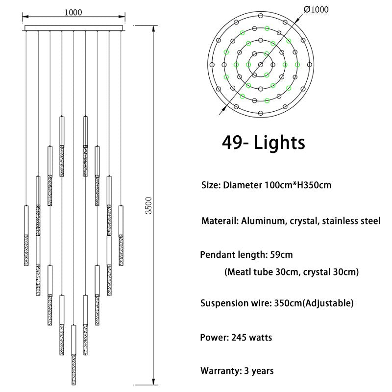 Modern LED Foyer Chandelier