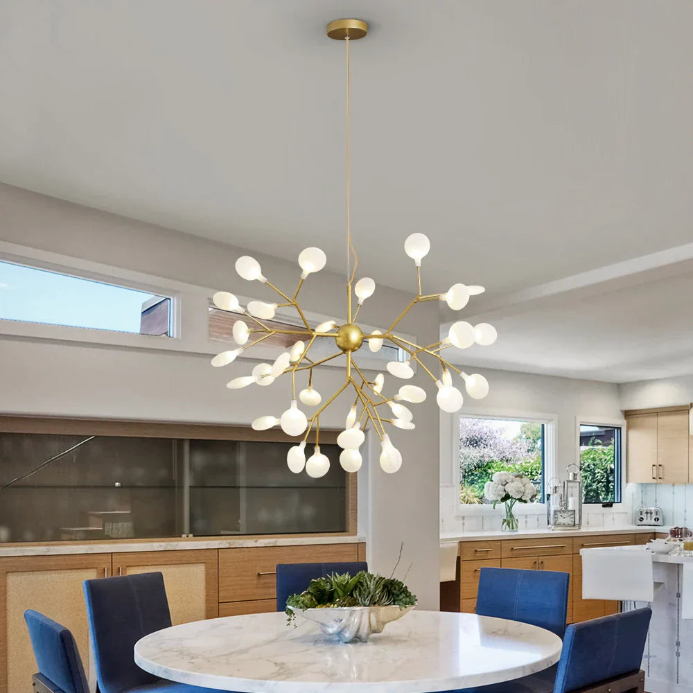 Firefly Ceiling Chandelier Pendant Lamp with G4 LED Lights for Home Décor