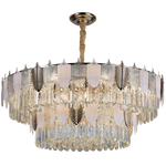 Retro Leaf Crystal Chandelier: Luxury Postmodern Living Room Lighting
