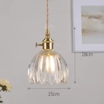 Blue Glass Pendant Lights - Bedroom Dinning Living Room Fixtures