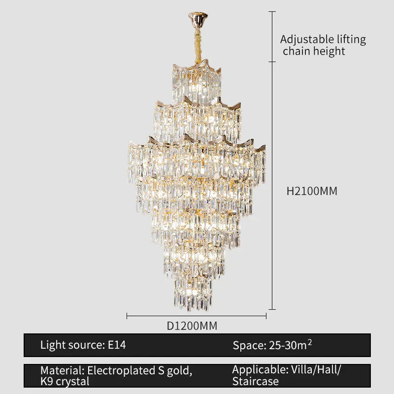Modern Crystal Chandelier | Luxury Living Room Diningroom Bedroom Lamp
