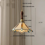 White Glass LED Pendant Light Fixture Walnut Wood Hang Lamp