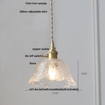 Clear Glass LED Pendant Bar Kitchen Nordic Copper Dining Room Suspension