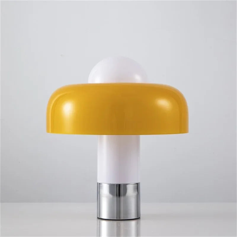 Modern Art Glass Hat Table Lamp for Bedroom, Postmodern Retro Decor
