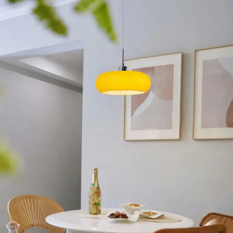 Glass Pendant Lamp Nordic Retro Restaurant Chandelier LED Lights for Bar Counter Bedroom