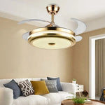 42" Smart LED Ceiling Fan Light with Retractable Blades and Remote Control