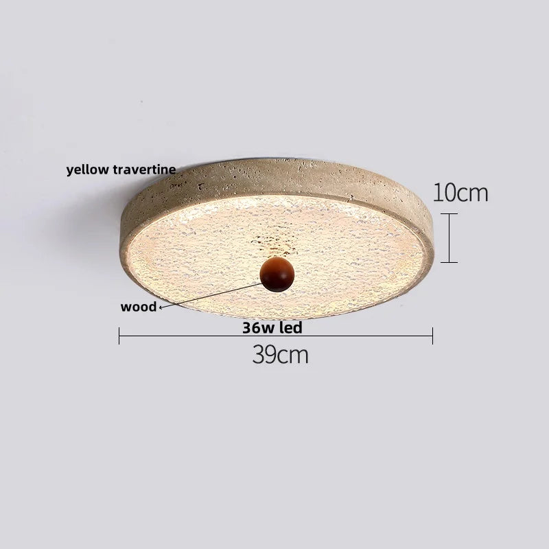 Yellow Cave Stone LED Ceiling Lamp for Restaurant Living Room Decor
