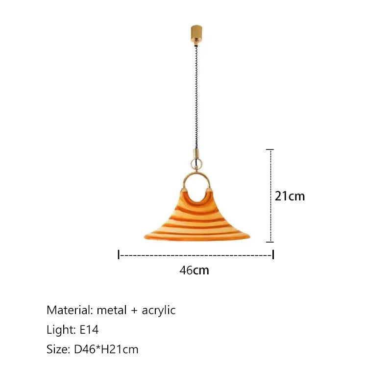 Liftable Trumpet Chandelier: Minimalist LED Pendant Lamp for Dining Room & Bedroom